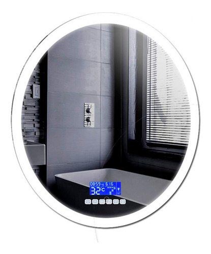 Espejo Inteligente Para Baño Led Sonido Bluetooh Redondo D10