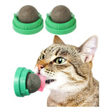 X3 Bola Hierba Gatera Catnip Snack Gatos Bola Adhesiva Cat Color Verde