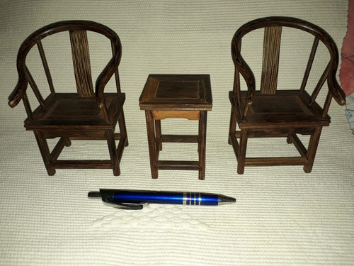Miniatura Cadeiras E Mesinha Antigos Bambu Veja 9 Fotos