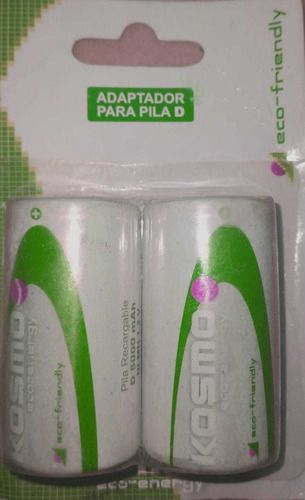 Pila D (tamaño Grande) Recargable Kosmo (blister X2)