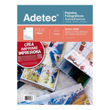 Papel Fotográfico Autoadhesivo Mate 10 Hojas Adetec