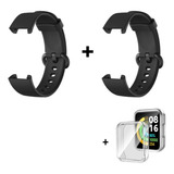 Kit 2 Pulseiras Silicone Para Redmi Watch 2 Lite + Case Tpu