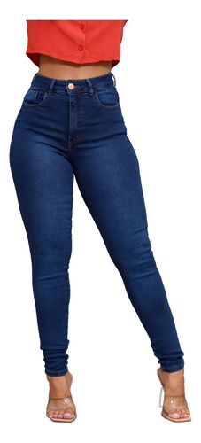 Calça Jeans Modeladora Comprime Barriga Levanta Bumbum