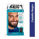 Tinte Para Caballero Just For Men Barba Y Bigote Castaño Negro 28g