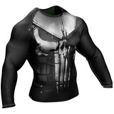 Remera The Punisher Slim Fit Manga Larga Ranwey Pr277