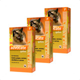  3 Combo Advocate Gatos 0,4ml Até 4kg - 9 Pipetas Envio Imed