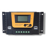 Regulador De Carga Panel Solar 10a 12v 24v Pwm Usb Display