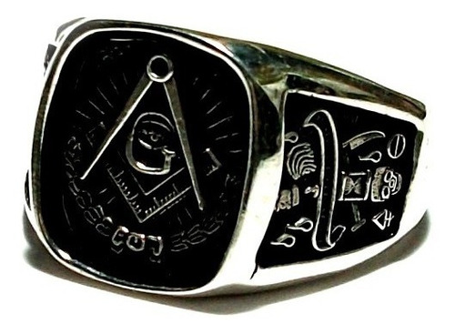 Anillo Masonico En Plata Fina Ley.925