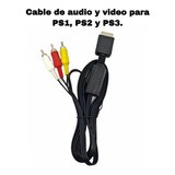 Cable De Audio Y Video Compatible Para  Ps1 Ps2 Ps3 Rca