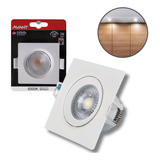 Kit 8x Spot Led 3w Avant Quadrado Branco Direcionável 6500k