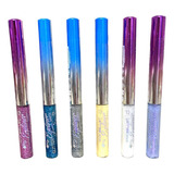 Set De 6 Delineadores De Ojos Liquido En Colores Glitter