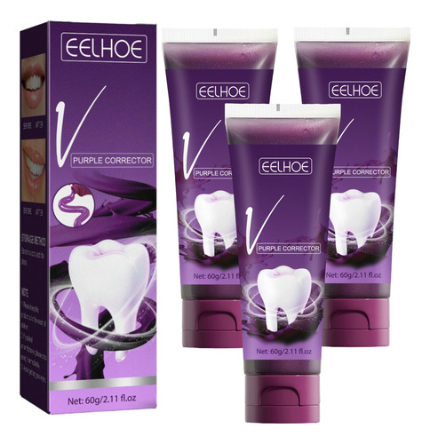 3×branqueamento Dental Roxo Remoção Manchas Dentais Branque