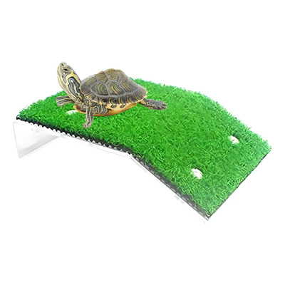 Plataforma para tortugas con rampa y césped nuevo - Med D5p5 0 | MercadoLibre