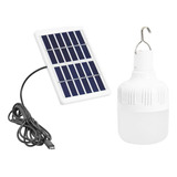 Bombilla Led 10w Recargable Solar O Usb Lampara Portátil 