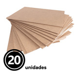 Placa Mdf Cru 20x28 A4 20 Unid Chapas 3mm Artesanato Quadros