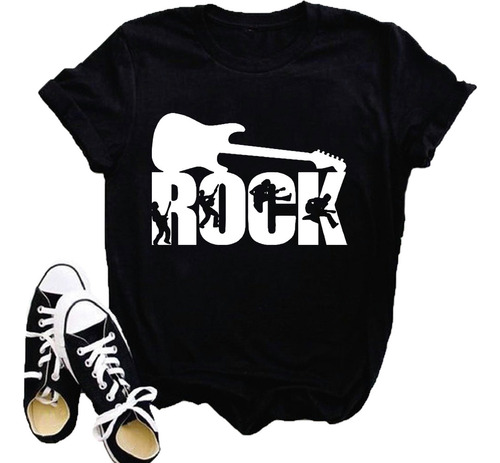 Remera Rockera 100% Algodón Rock And Roll Guitarra Musica 23