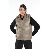 Chaleco Campera Capucha Canelon Nylon Inflable Mujer Varias