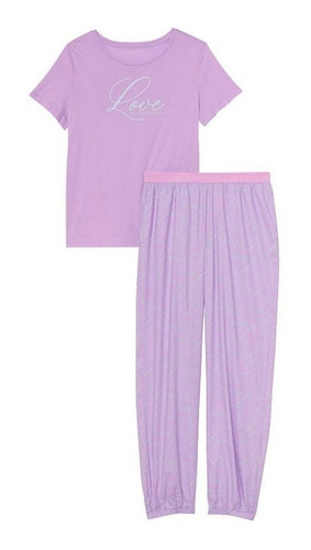 Pijama Frannel Tee-jama Victoria´s Secret Lila