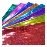 Papel Hologramado X50 Vario Colores Metalizado Regalo Norca