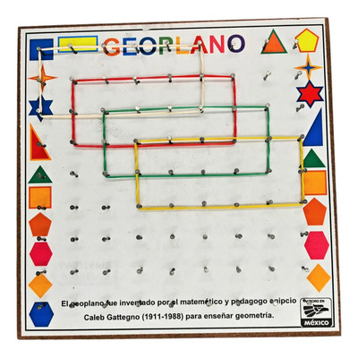 6 Geoplano Grande De Madera 20x20cm  | Envío gratis