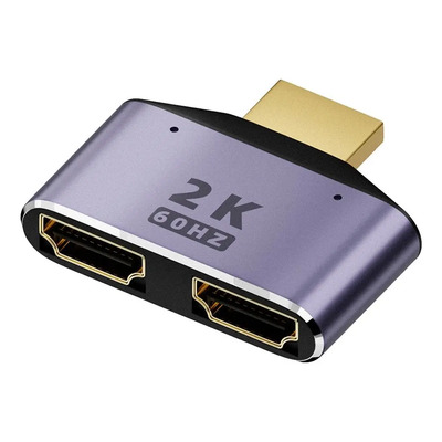 Adaptador Divisor De 1 Entrada Y 2 Salidas Compatible Con Hd | Envío gratis