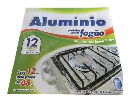 Papel Aluminio Protector Para Cocina 12 Unidades
