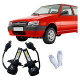 Luces Cree Led Fiat Uno Altas Y Bajas H4 + Posicion