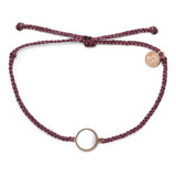 Pura Vida Pulsera De Nacar De Oro Rosa - Dije Chapado, Band