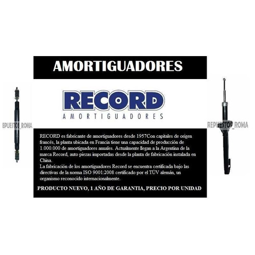 Amortiguador Record Trasero Mitsubishi Montero (91 9.99) Foto 2