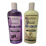 Shampoo Nuetro Ph7 + Enjuague Han 2 Minutos Brillo 500ml