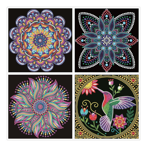 Pintura De Diamantes 5d X4 Kits Mandalas