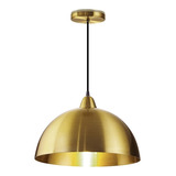 Luminária Pendente Lustre Teto Luxuoso Meia Lua Dourado 1803