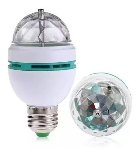 Ampolleta Led Bola Disco Fiesta + Soquete Con Enchufe