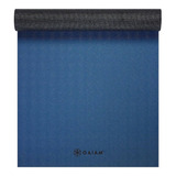 Tapete Yoga Gaiam Mat Pvc Ultra-sticky Textura No-slip 6mm Color Azul
