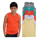 Pacote C/ 5 Camiseta Regata Infantil 