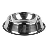 Plato Comida Agua Acero Inox Mascota Perro Gato 25 Cm Ar