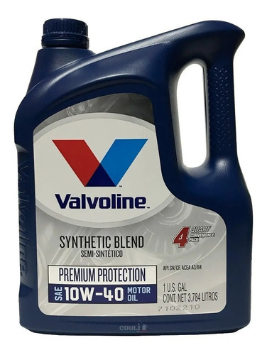 Aceite Semi Sintetico Valvoline Premium Protection 10w40 4l 