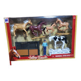 New Ray 1:43 Set Ganadería Caballos Caballeroza Animales