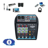 Mezclador Digital, 48v 4 Canales Mp3 Usb Bt Fm-us