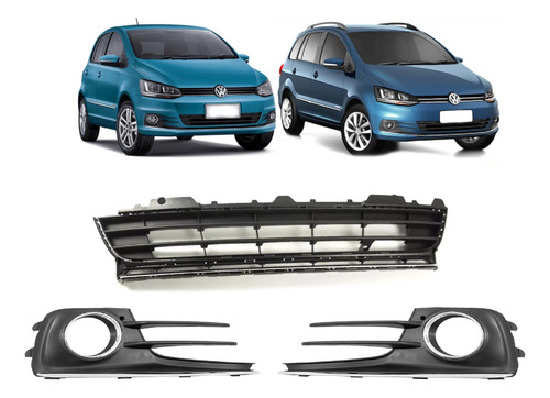 Juego Rejillas Cromadas Vw Suran 2015 2016 2017 2018 2019