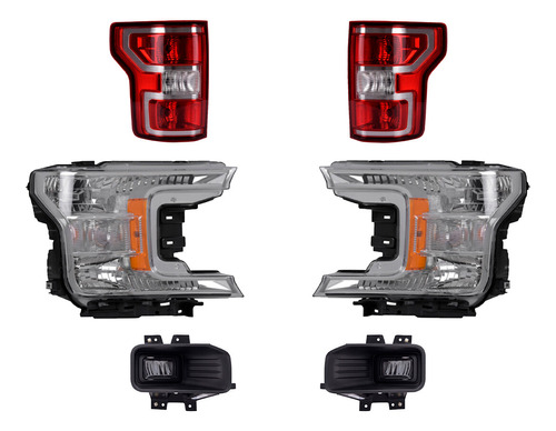 Faros + Nieblas + Calaveras (6 Piezas) F-150 2018-2019 Depo