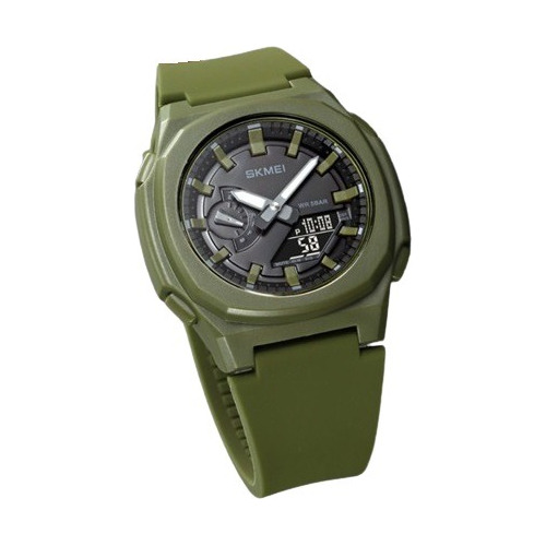 Reloj Skmei 2091 Verde Deportivo Digital Agujas Sumergible 