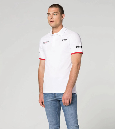 Camisa Polo Porsche Motorsport X Boss Branca Original