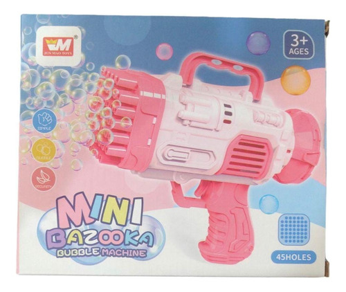 Mini Bazooka X45 Disparos Lanza Burbujas 20cm