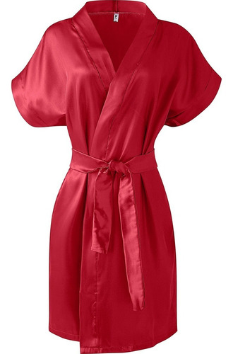 Kit 10 Robes Hoby Bordado Cetim Personalizado Noiva Madrinha