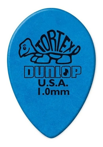 Palheta Tortex Small Teardrop 1mm Azul Dunlop Kit 6 Unidades