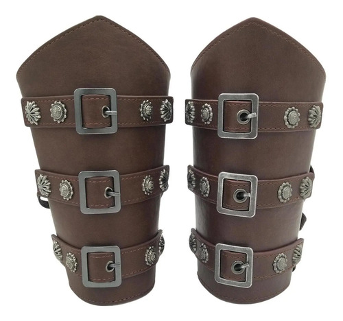 2 Uds Brazaletes Medievales Antiguos Ajustable Traje Hombres