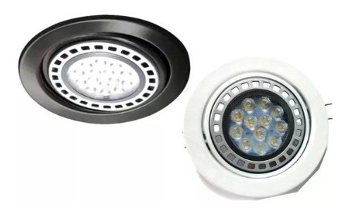 Spot Embutir Movil Blanco Negro Ar111 Led 12w 11w Completo 