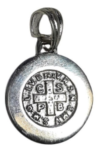 Original Medalla San Benito Plata 925, Redonda 18mm