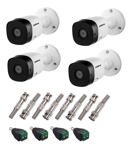 4 Câmera Intelbras Infra Hdcvi Hd Vhl 1120b + Conectores